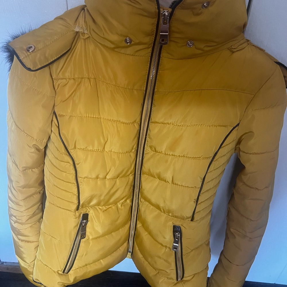 Yellow Quilted Women's Jacket